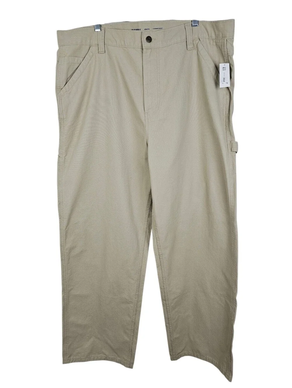Old Navy #695503 Vintage Baggy Carpenter Pants Khaki NWT 40x34